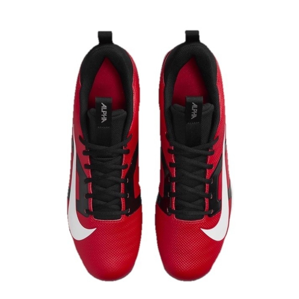 NIB Nike Alpha Menace 4 Shark NRG Red Football Cleats FQ4536-600 Men's Size 9 - Picture 5 of 10